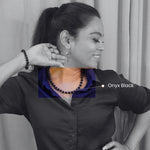 Load image into Gallery viewer, Black Onyx Necklace: Office Wear for Discipline & Energetic Shielding