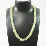 Load image into Gallery viewer, Green Fluorite Necklace: Square Beads 1 Layer