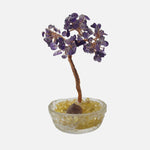 Load image into Gallery viewer, Amethyst & Citrine Crystal Tree (Glass Base): Prosperity & Peace