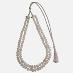 Load image into Gallery viewer, Rose Quartz Necklace: with Pearls Oval Beads 2 Layer - Love Rocks