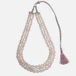 Load image into Gallery viewer, Rose Quartz Necklace: Unconditional Love - Petal Beads 3 Layer
