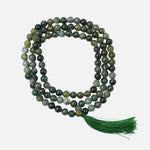 Load image into Gallery viewer, Green Moss Agate Japamala: Growth and Harmony