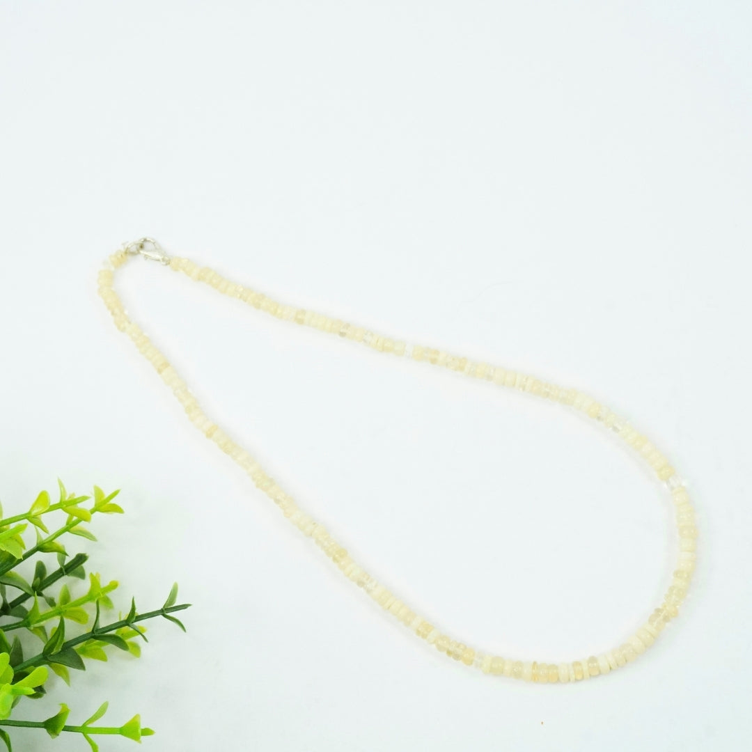 Opal Necklace: Oval Beads 1 Layer