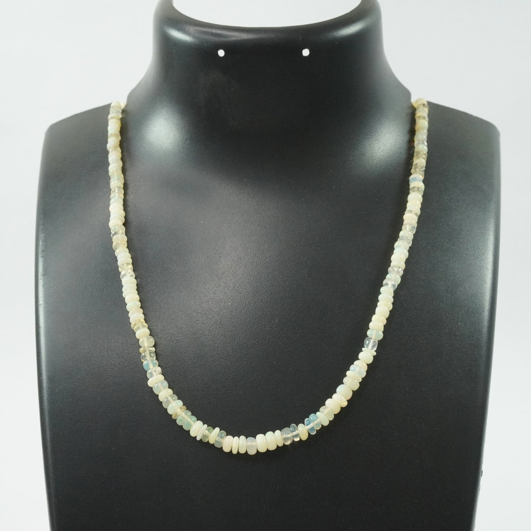 Opal Necklace: Oval Beads 1 Layer