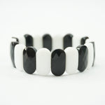Load image into Gallery viewer, Black and White Azezulite Bracelet: Spiritual Light and Ascension - Love Rocks