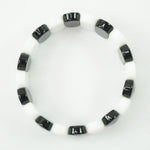 Load image into Gallery viewer, Black and White Azezulite Bracelet: Spiritual Light and Ascension - Love Rocks
