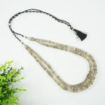 Load image into Gallery viewer, Smokey Quartz Necklace: Removes Fear - Oval Beads 2 Layer