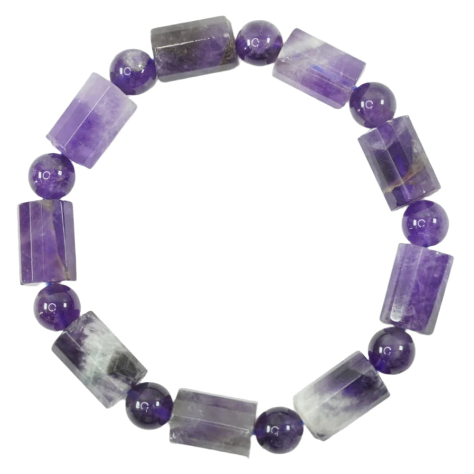 Chevron Amethyst Bracelet: Peace and Calm