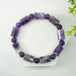 Load image into Gallery viewer, Chevron Amethyst Bracelet: Peace and Calm