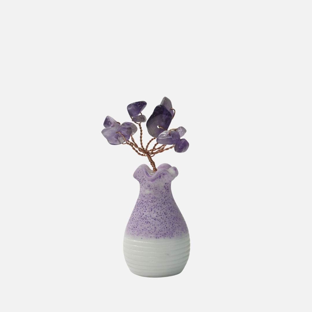 Amethyst Crystal Tree (Small Vase): Calm & Balance