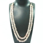 Load image into Gallery viewer, Rose Quartz Necklace: with Pearls Oval Beads 2 Layer - Love Rocks