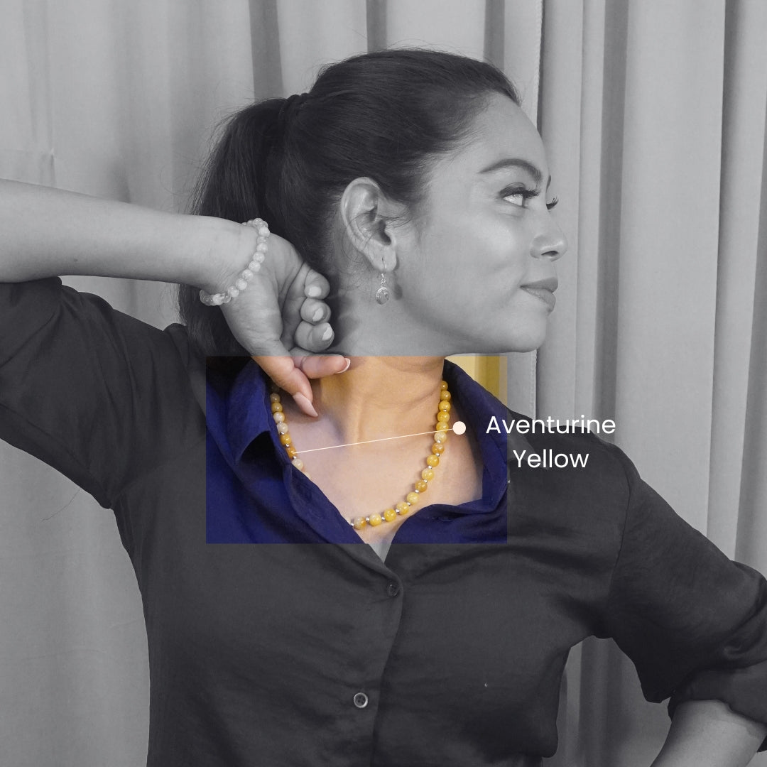 Yellow Aventurine Necklace: Office Wear for Confidence & Prosperity