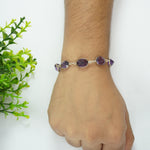 Load image into Gallery viewer, Amethyst Silver Bracelet - Medium Oval