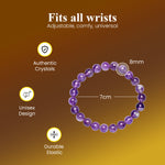 Load image into Gallery viewer, Amethyst Bracelet: Peace and Calm - Round Beads 8mm Love Rocks Bracelet