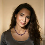 Load image into Gallery viewer, Amethyst Necklace: Peace and Calm - 1 Layer