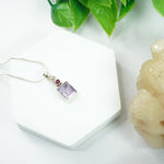 Load image into Gallery viewer, Amethyst Silver Pendant : Square