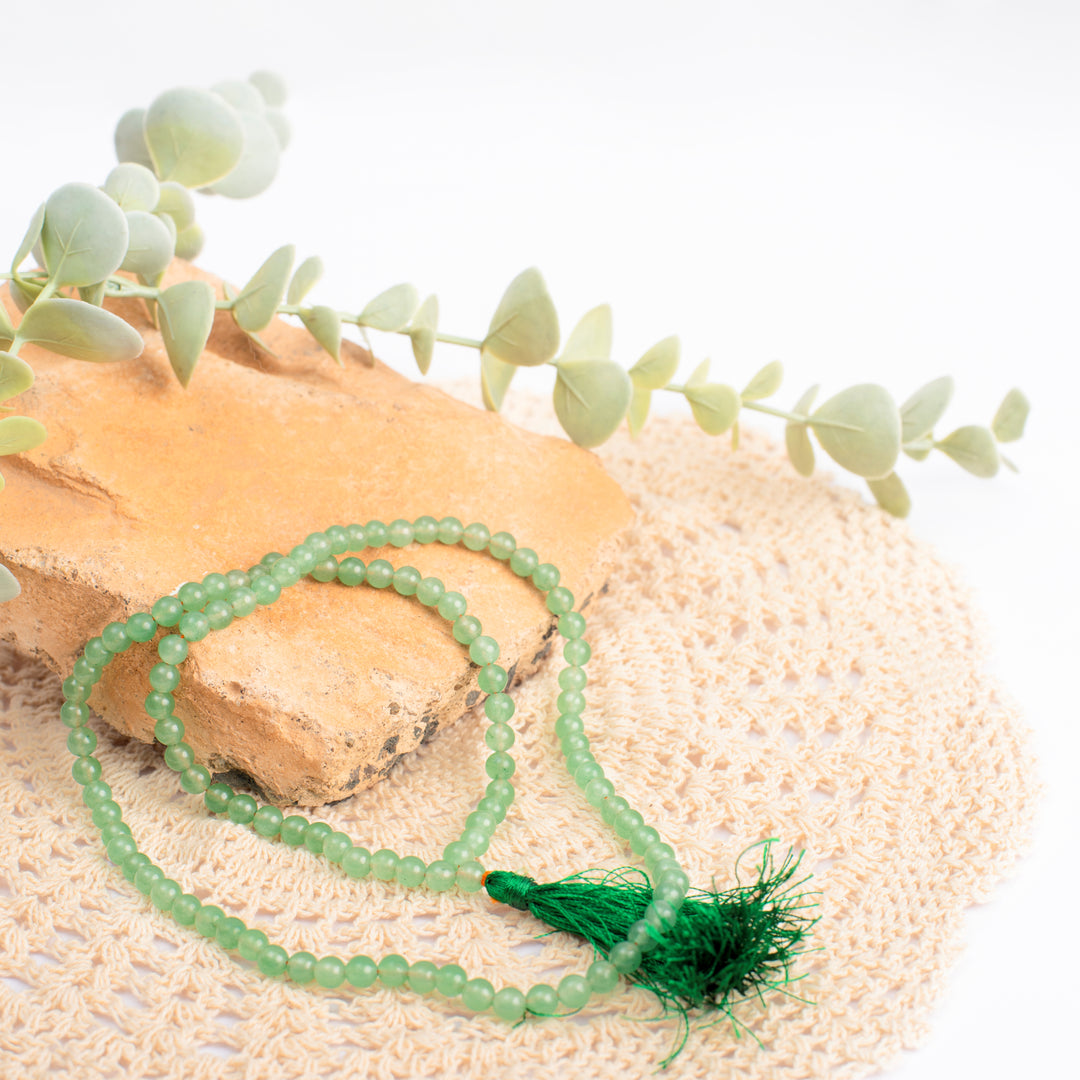 Green Aventurine Japamala: Good Health