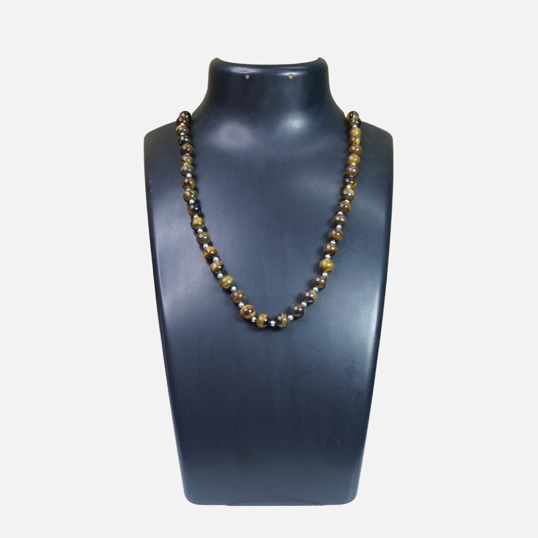 Tiger's Eye Necklace: Office Wear for Grounding & Protection