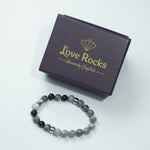Load image into Gallery viewer, Black Agate Bracelet: Grounding & Protection