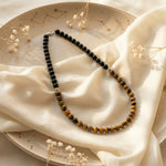 Load image into Gallery viewer, Black Tourmaline & Tiger Eye Half-and-Half Daily Wear Necklace