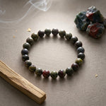 Load image into Gallery viewer, Blood Stone Bracelet: Round Beads 8mm