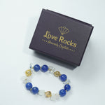 Load image into Gallery viewer, Blue Agate & Clear Quartz Bracelet: Calm & Clarity