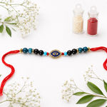 Load image into Gallery viewer, Blue Apatite & Black Tourmaline Evil Eye Rakhi
