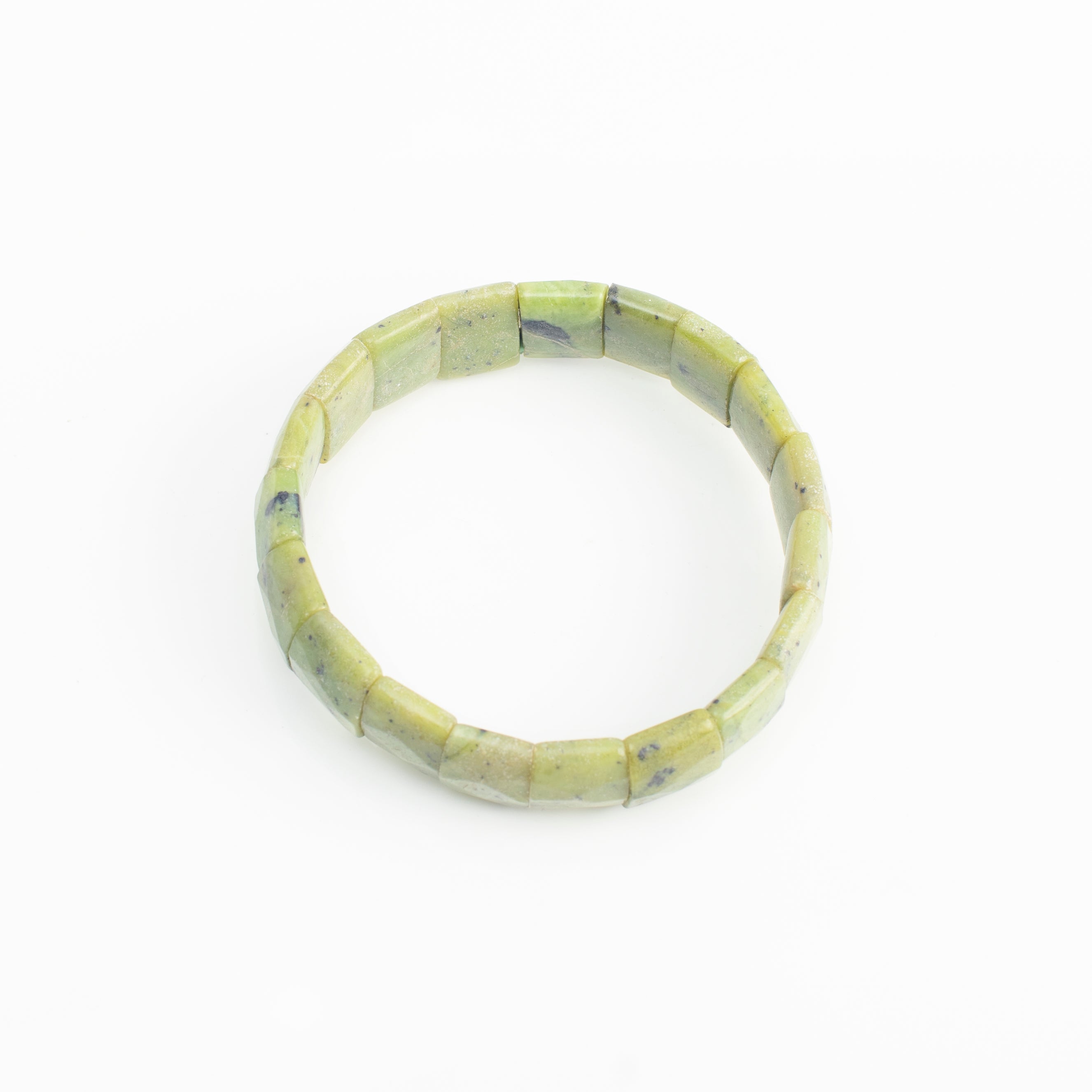 Burma Jade Square Beads Bracelet