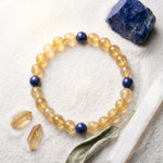 Load image into Gallery viewer, Golden Rutile and Lapis Lazuli