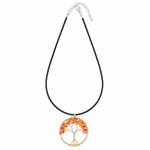 Load image into Gallery viewer, Yellow Agate Tree of Life Pendant