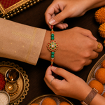 Load image into Gallery viewer, Red & Green Aventurine Rakhi