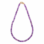 Load image into Gallery viewer, Amethyst Necklace: Oval Beads 1 Layer