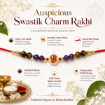 Load image into Gallery viewer, Auspicious Swastik Charm Rakhi