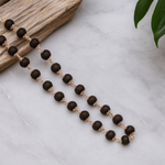 Load image into Gallery viewer, Divine Karungali Silver Plated Necklace – Protection, Purity & Strength