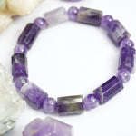 Load image into Gallery viewer, Chevron Amethyst Bracelet: Peace and Calm