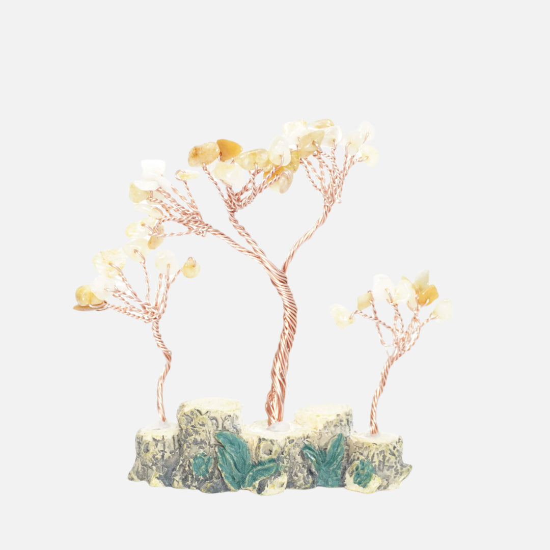 Citrine Crystal Tree (Wooden Base): Abundance & Positivity