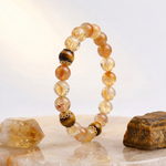 Load image into Gallery viewer, Citrine & Tiger's Eye Bracelet