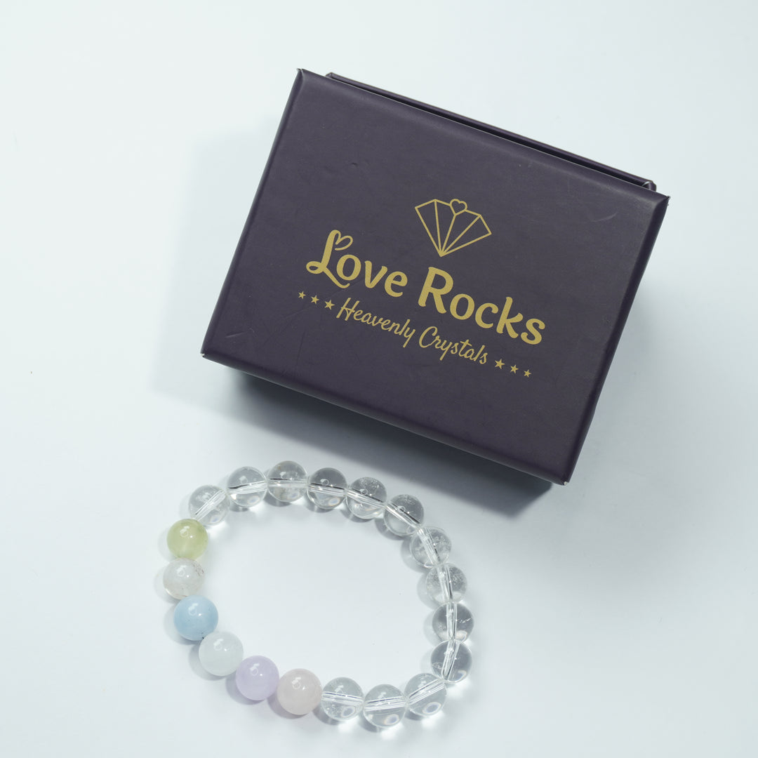 Clear Quartz Bracelet - Speciality Design 6 colours
