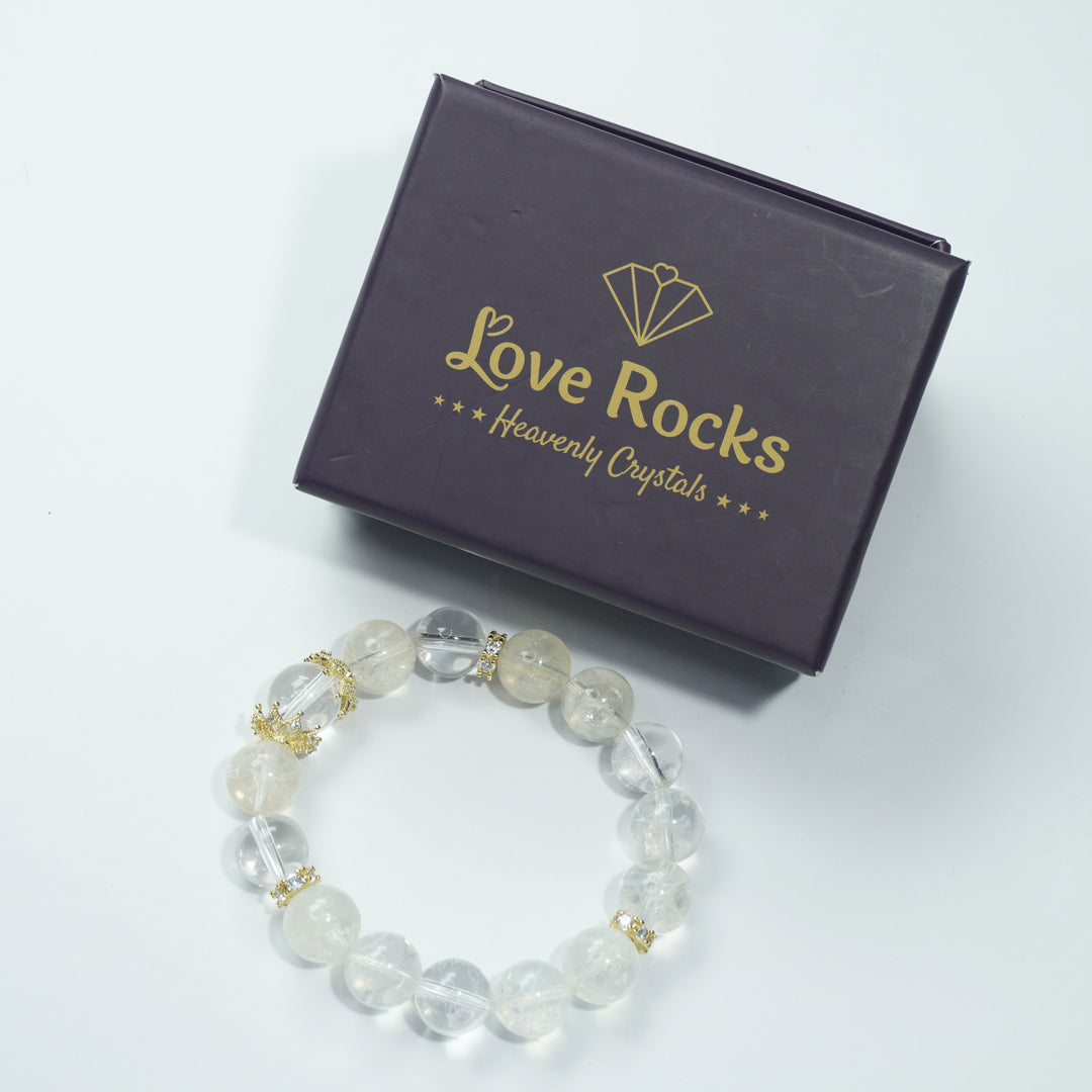 Clear Quartz & Citrine Bracelet: Abundance & Clarity