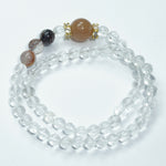 Load image into Gallery viewer, Clear Quartz & Orange Moonstone Bracelet: Luck & Radiance