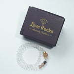 Load image into Gallery viewer, Clear Quartz & Orange Moonstone Bracelet: Luck & Radiance
