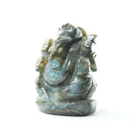 Load image into Gallery viewer, Labradorite Ganesha Idol: Enhances Inner Worth Love Rocks Idol