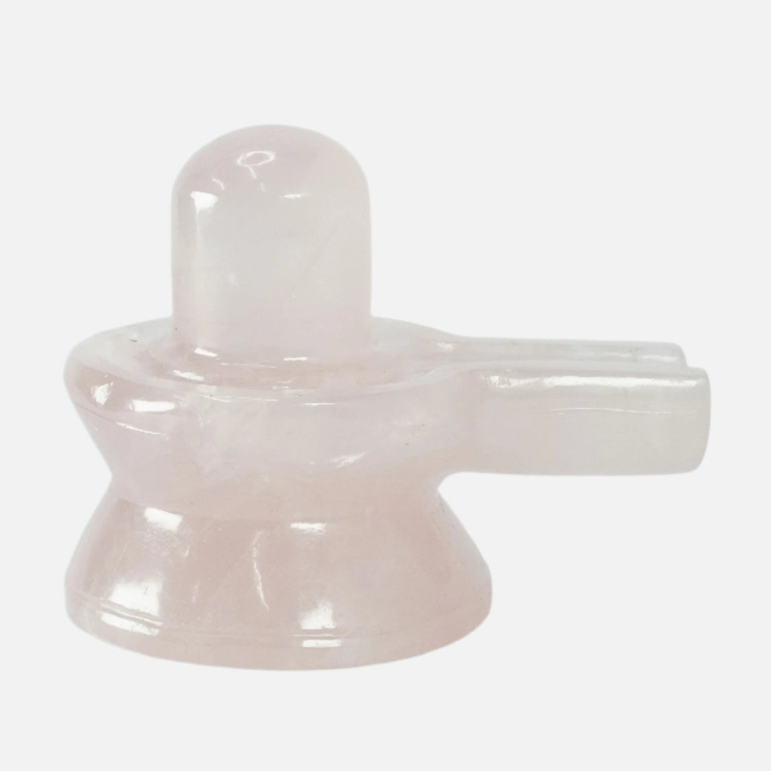 Rose Quartz Jaldhara Shivalingam : 51-100 gms