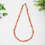 Load image into Gallery viewer, Carnelian Necklace: Creativity - Orange Petal Beads Love Rocks Necklace