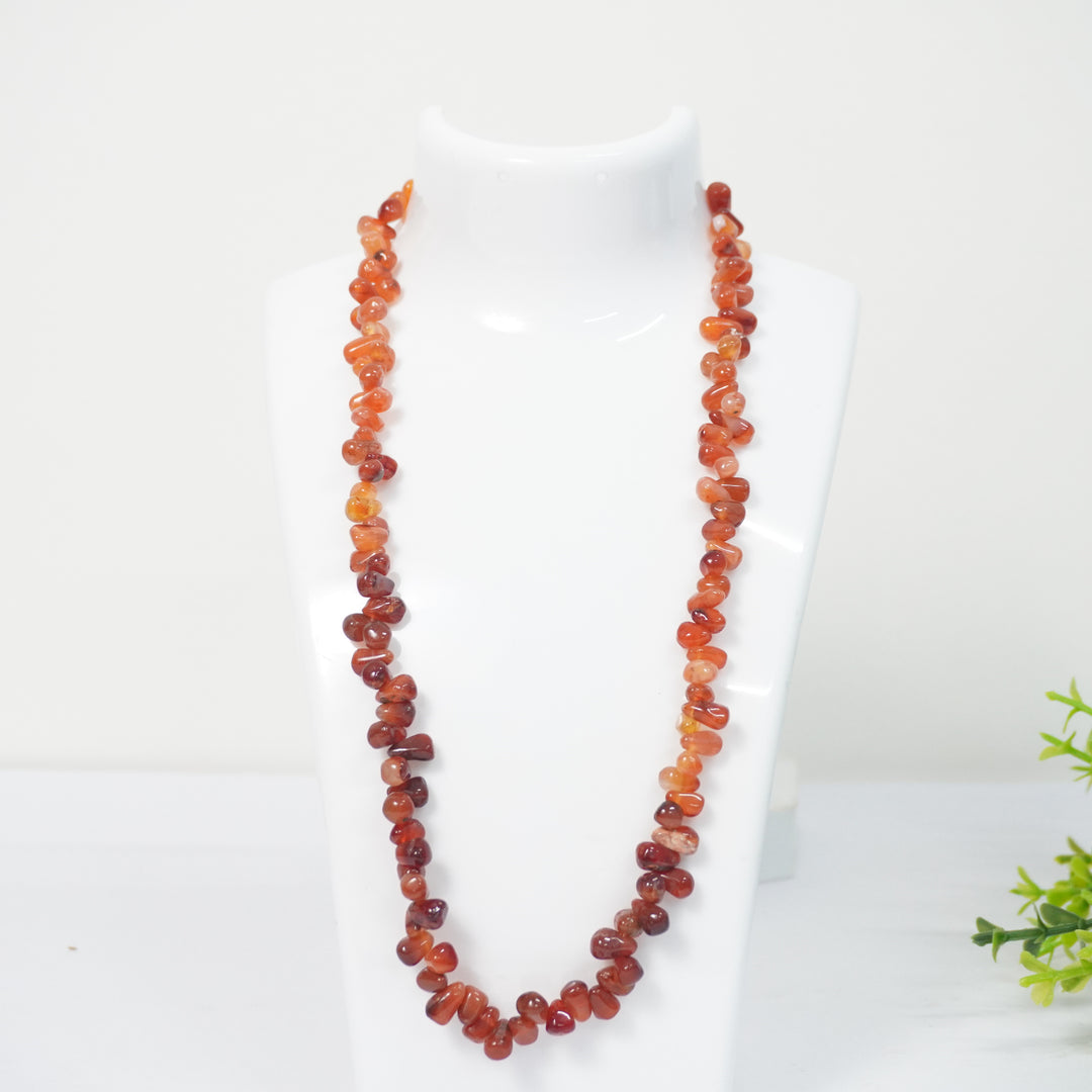 Carnelian Necklace: Creativity - Orange Petal Beads