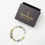 Load image into Gallery viewer, Fluorite Bracelet: Heart Charm Love Rocks Speciality Bracelet