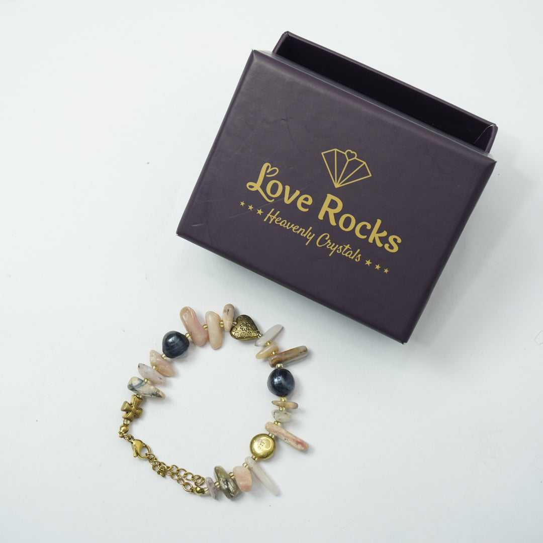 Stilbite Bracelet: Heart Charm