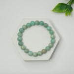 Load image into Gallery viewer, Amazonite Bracelet: Dispels Worries and Fear - Round Beads 8mm - Love Rocks