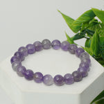 Load image into Gallery viewer, Amethyst Bracelet: Peace and Calm - Round Beads 8mm Love Rocks Bracelet