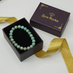 Load image into Gallery viewer, Amazonite Bracelet: Dispels Worries and Fear - Round Beads 8mm - Love Rocks